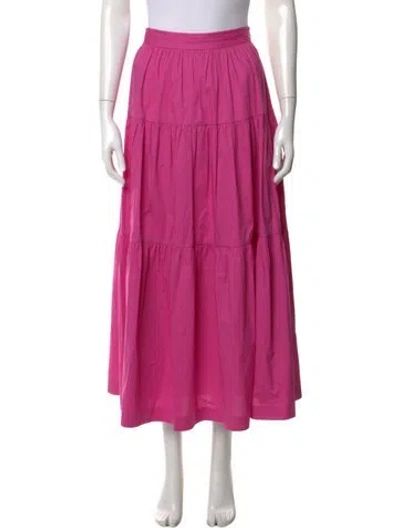 Pre-owned Staud Midi Length Skirt In Pink