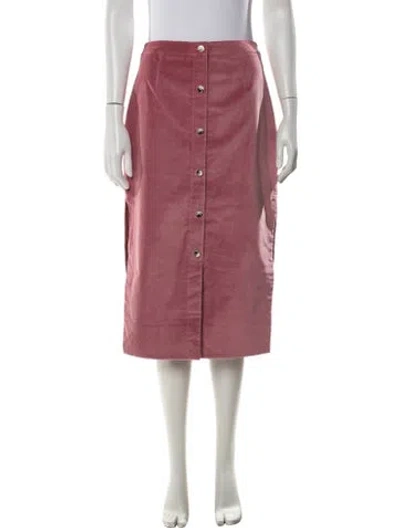 Pre-owned Staud Midi Length Skirt In Pink