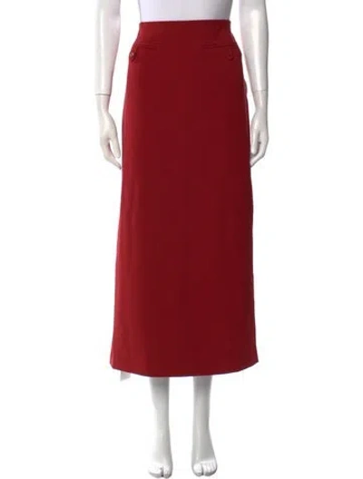 Pre-owned Staud Midi Length Skirt In Red