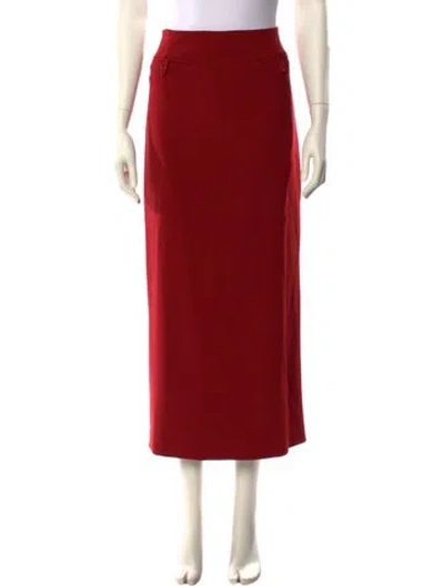 Pre-owned Staud Midi Length Skirt In Red