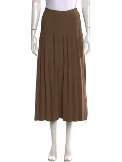 Pre-owned Staud Midi Length Skirt W/ Tags In Brown