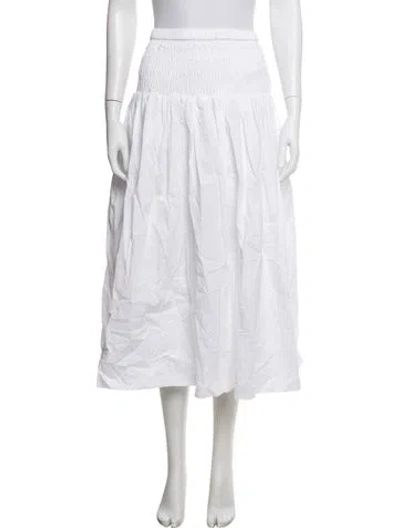 Pre-owned Staud Midi Length Skirt W/ Tags In White