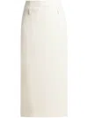 Staud Smith Tailored Midi Column Skirt In White