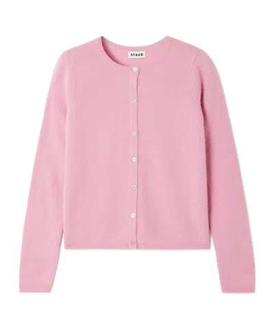 Staud Midnight Cashmere Cardigan In Pink