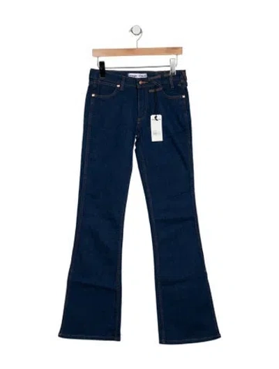 Pre-owned Staud Mid-rise Flared Jeans W/ Tags In Blue