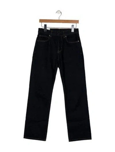 Pre-owned Staud Mid-rise Straight Leg Jeans In Blue