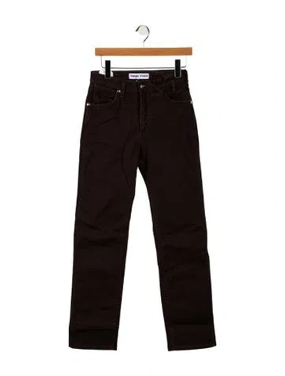 Pre-owned Staud Mid-rise Straight Leg Jeans In Brown