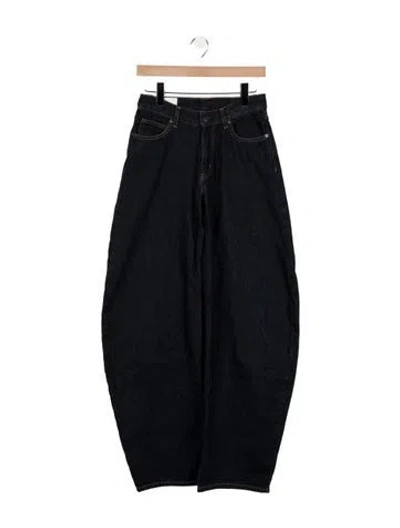 Pre-owned Staud Mid-rise Wide Leg Jeans In Blue