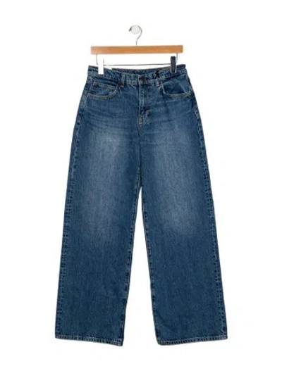 Pre-owned Staud Mid-rise Wide Leg Jeans W/ Tags In Blue