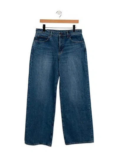 Pre-owned Staud Mid-rise Wide Leg Jeans W/ Tags In Blue