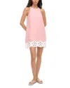 Staud Mika Linen Dress In Faded Blush