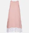 Staud Mika Linen Dress In Pink