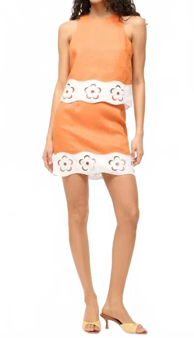Staud Mika Linen Top In Apricot