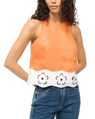 Staud Mika Top In Apricot White