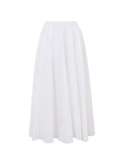 Staud Milano Maxi Skirt In White
