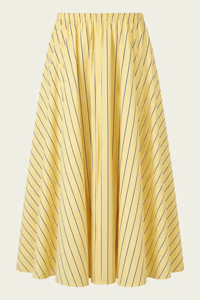 Staud Milano Skirt In Monday Stripe In Multi