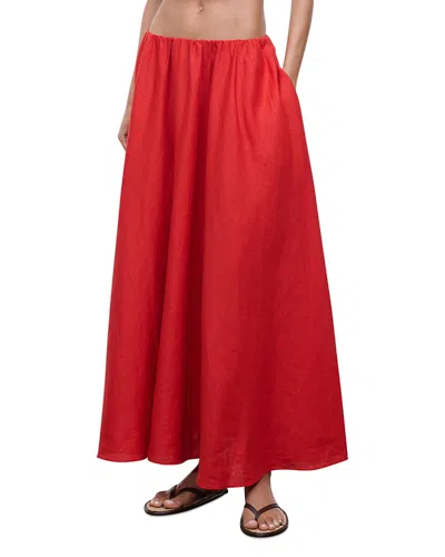Staud Milano Pleated High-waisted Skirt In Multi