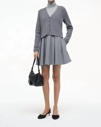 Staud Milo Mini Dress In Grey In Gray
