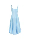Staud Mini A-line Dress For Women In Blue