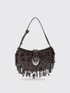 Staud Chic Sequin Shoulder Bag With Adjustable Strap In Brown