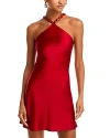 Staud Mini Cadence Dress In Ruby