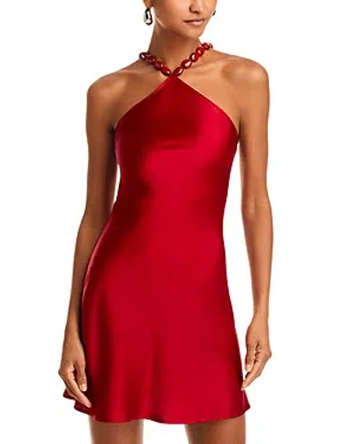 Staud Mini Cadence Dress In Ruby