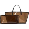 Staud Mini Christos Clear Tote In Brown