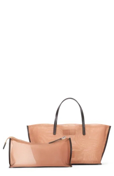 Staud Mini Christos Mesh Tote In Pink