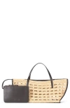 Staud Mini Christos Raffia Tote In Pattern
