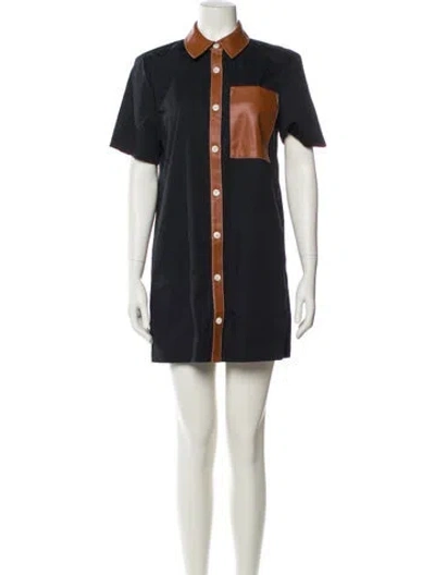 Pre-owned Staud Mini Dress In Black