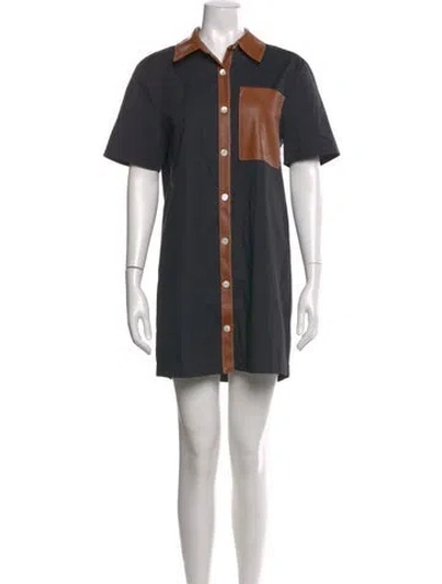 Pre-owned Staud Mini Dress In Black