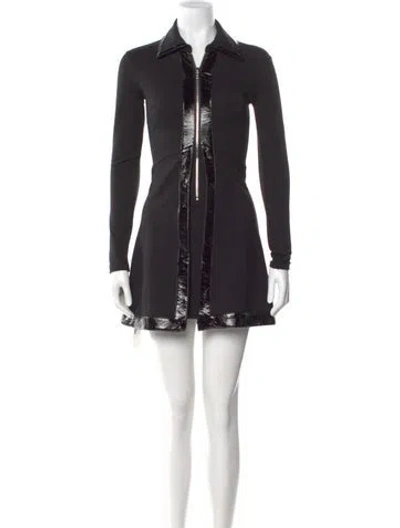 Pre-owned Staud Mini Dress In Black