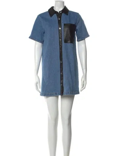 Pre-owned Staud Mini Dress In Blue