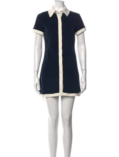 Pre-owned Staud Mini Dress In Blue
