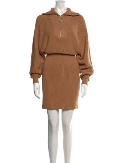 Pre-owned Staud Mini Dress In Brown