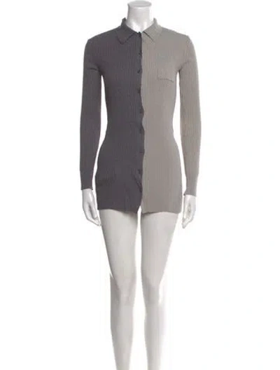 Pre-owned Staud Mini Dress In Gray