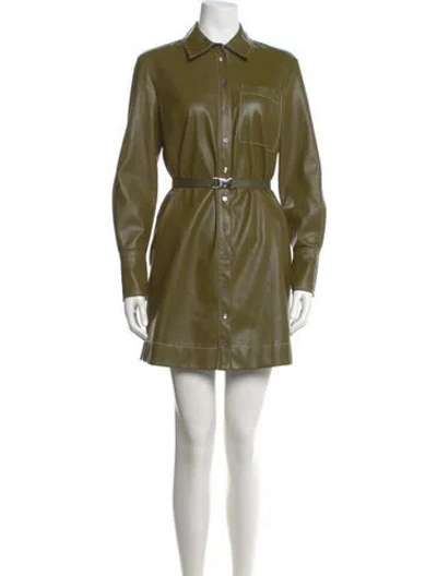 Pre-owned Staud Mini Dress In Green
