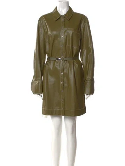 Pre-owned Staud Mini Dress In Green