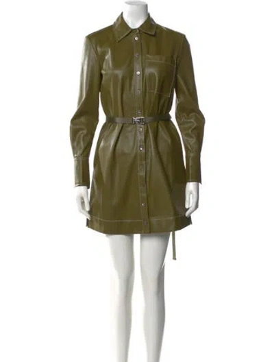 Pre-owned Staud Mini Dress In Green