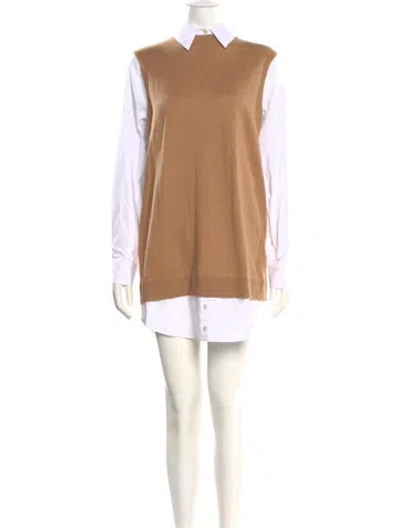 Pre-owned Staud Mini Dress In Neutral