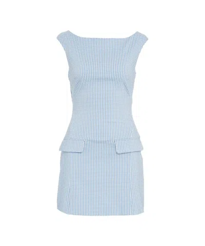 Staud Mini Dress 'the Walker Dress' In Blue