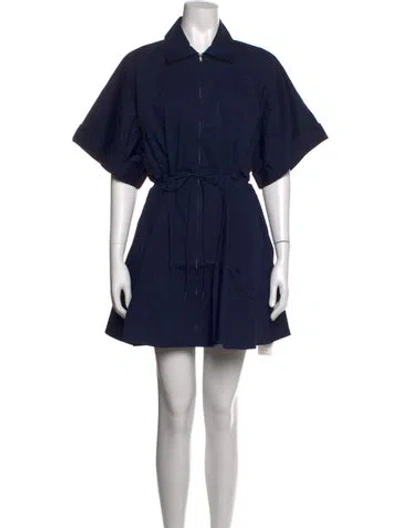 Pre-owned Staud Mini Dress W/ Tags In Blue