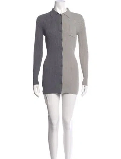 Pre-owned Staud Mini Dress W/ Tags In Gray