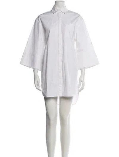 Pre-owned Staud Mini Dress In White