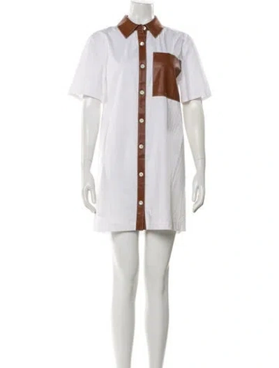 Pre-owned Staud Mini Dress In White