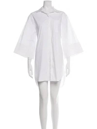 Pre-owned Staud Mini Dress In White
