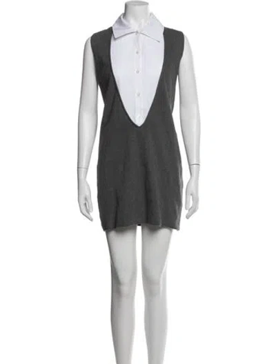 Pre-owned Staud Mini Dress In White