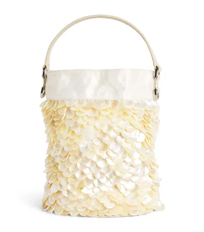 Staud Mini Embellished Lila Bucket Bag In Neutral