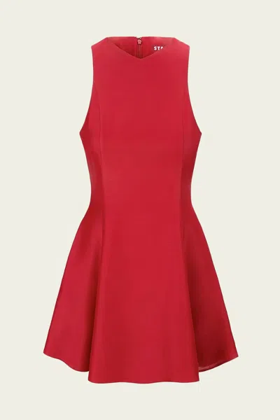 STAUD MINI HEIKE DRESS IN ROUGE