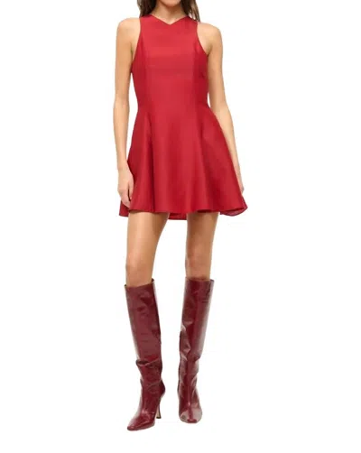 STAUD MINI HEIKE DRESS IN ROUGE